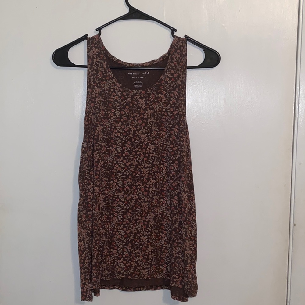 american eagle tank top, floral print
